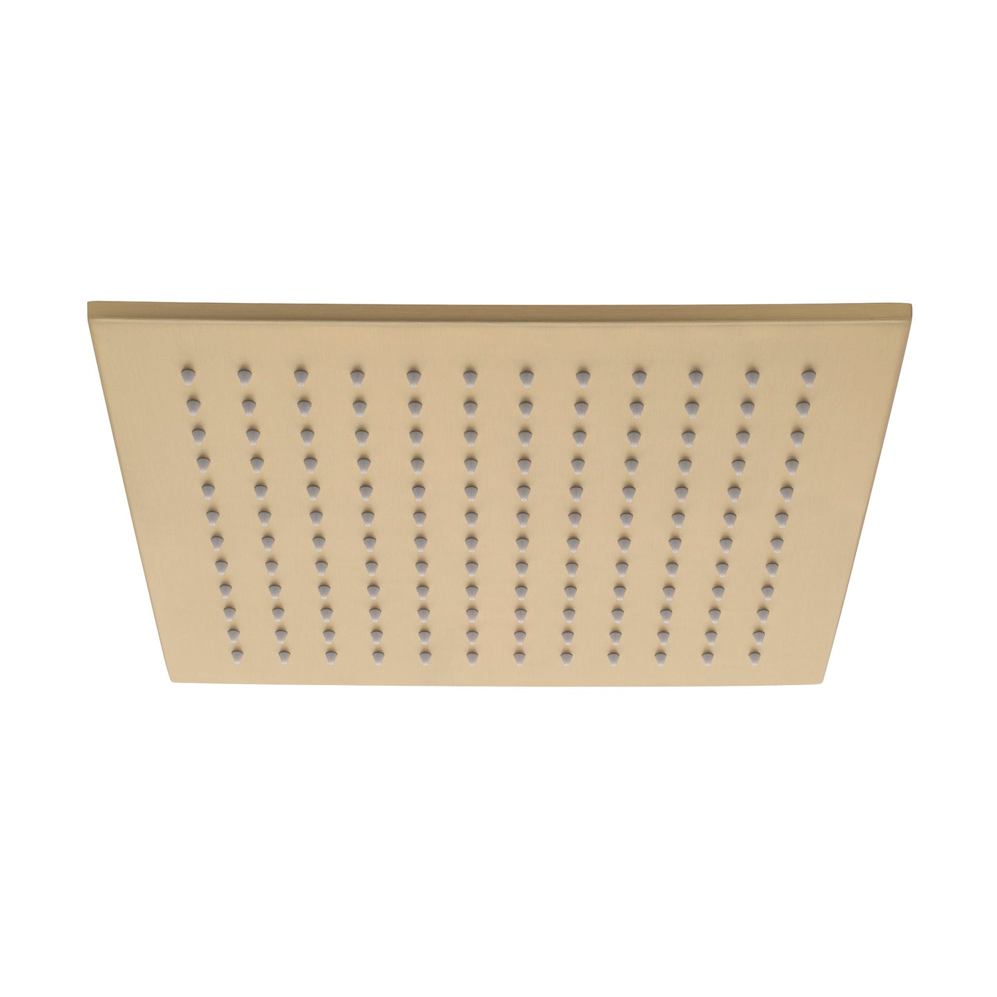 Square 300mm Stainless Steel Rain Shower Head, Brushed Brass (Gold)