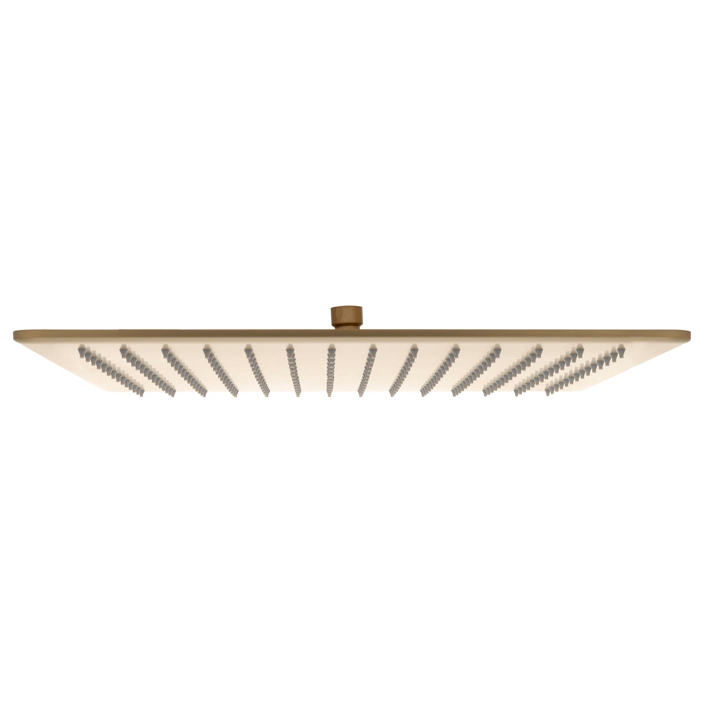 Square 400mm Stainless Steel Rain Shower Head, Brushed Brass (Gold)