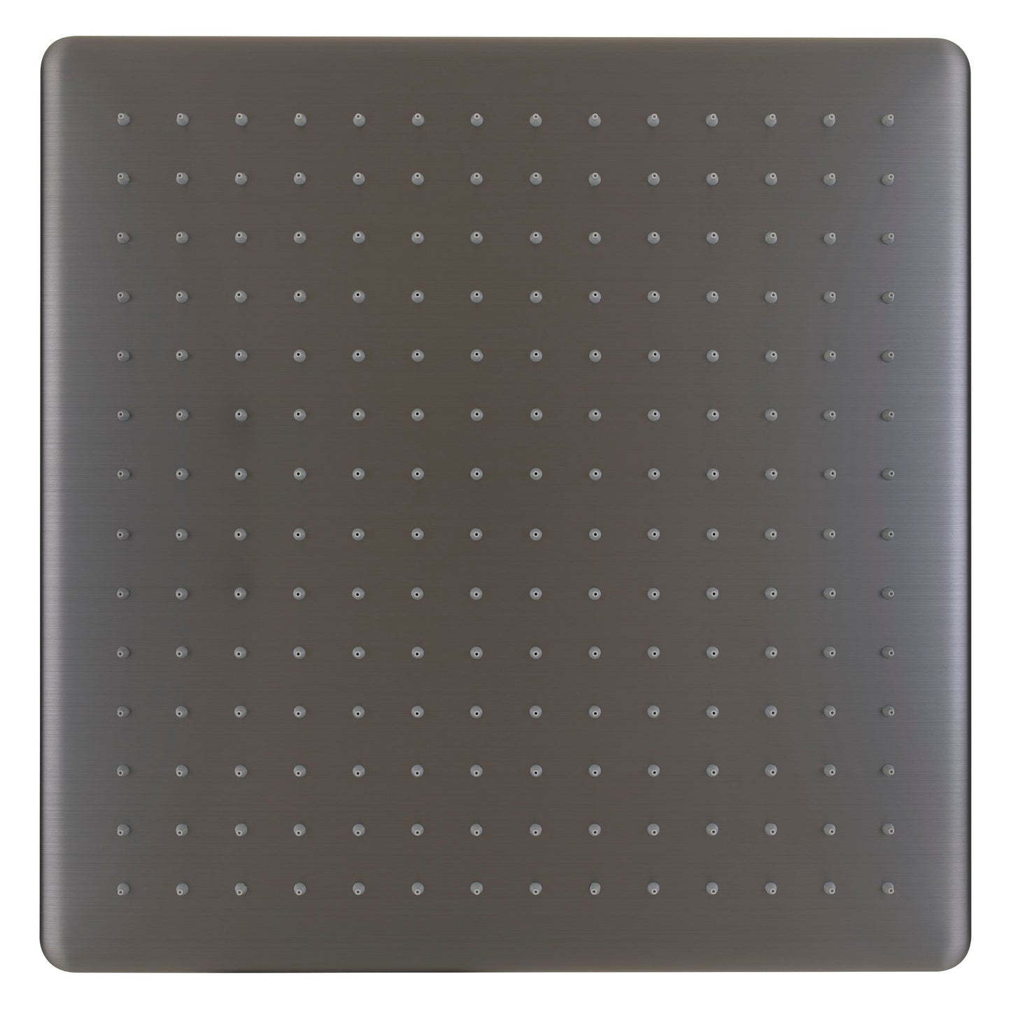 Square 400mm Stainless Steel Rain Shower Head, Brushed Gunmetal