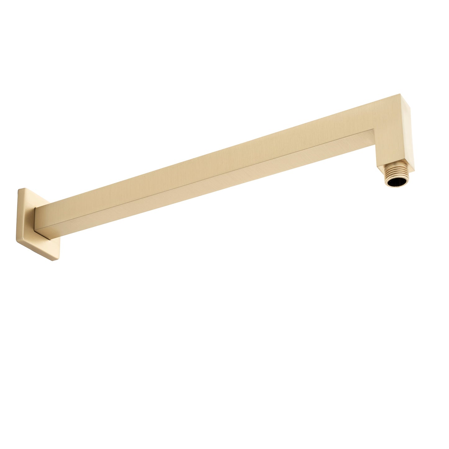 Square 400mm Shower Wall Arm, Brushed Brass (Gold)