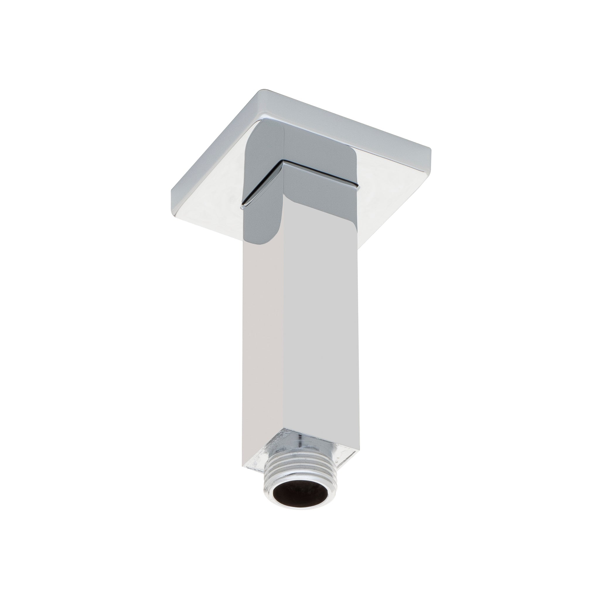 Square 100mm Shower Ceiling Dropper Arm, Polished Chrome – Enflair