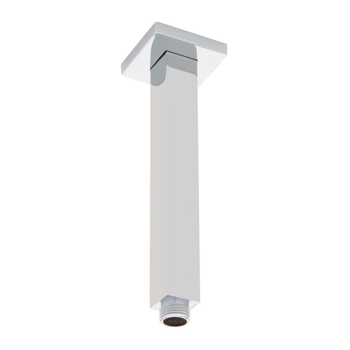 Square 200mm Shower Ceiling Dropper Arm, Polished Chrome