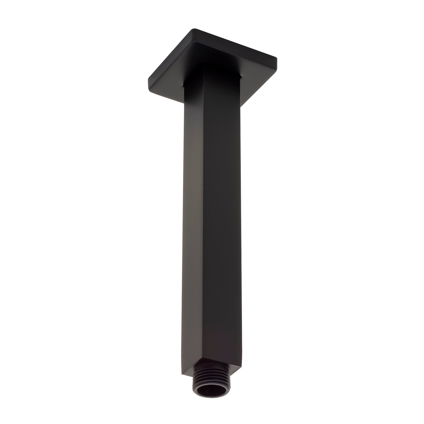 Square 200mm Shower Ceiling Dropper Arm, Matte Black