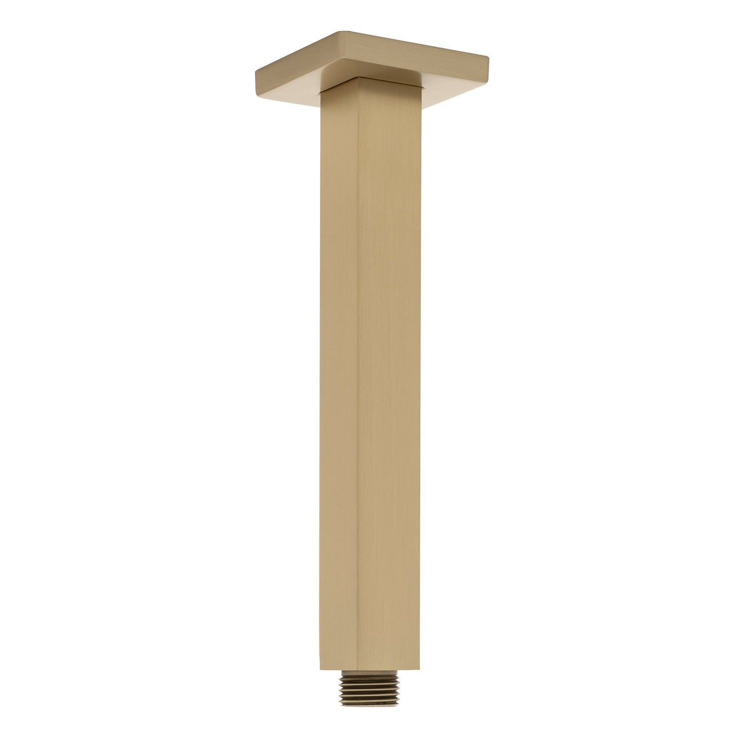 Square 200mm Shower Ceiling Dropper Arm, Brushed Brass (Gold)