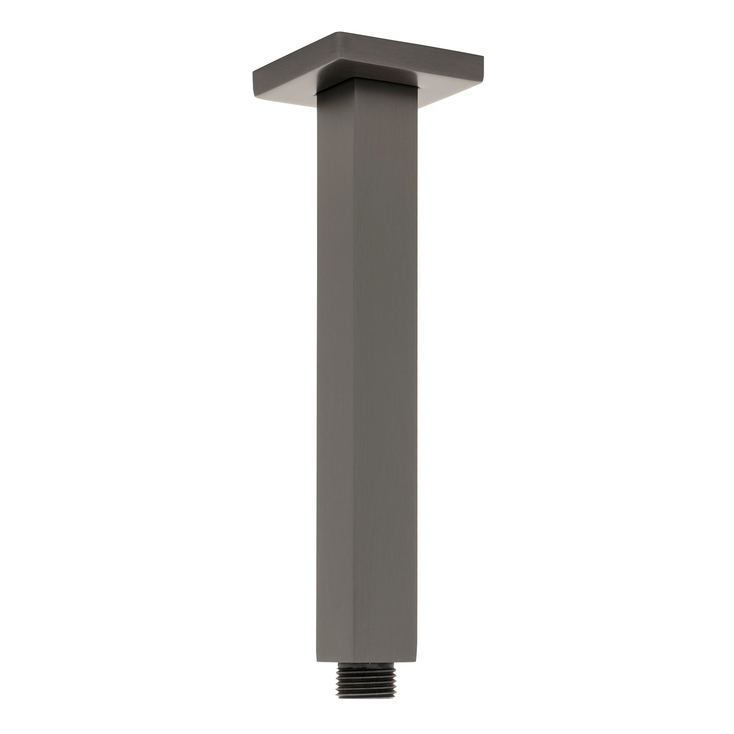 Square 200mm Shower Ceiling Dropper Arm, Brushed Gunmetal