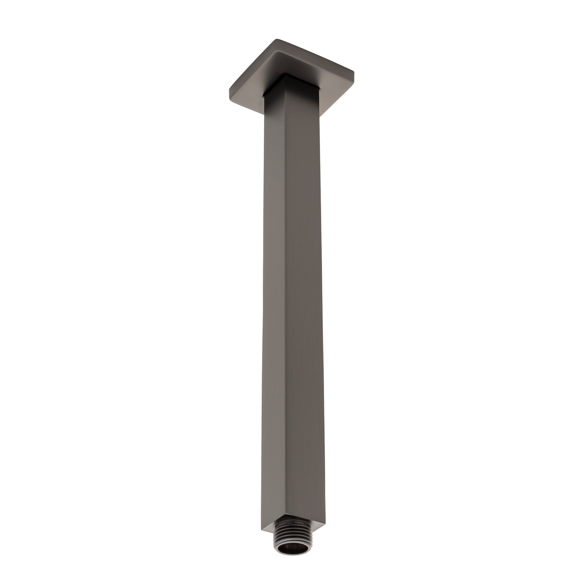 Square 300mm Shower Ceiling Dropper Arm, Brushed Gunmetal – Enflair
