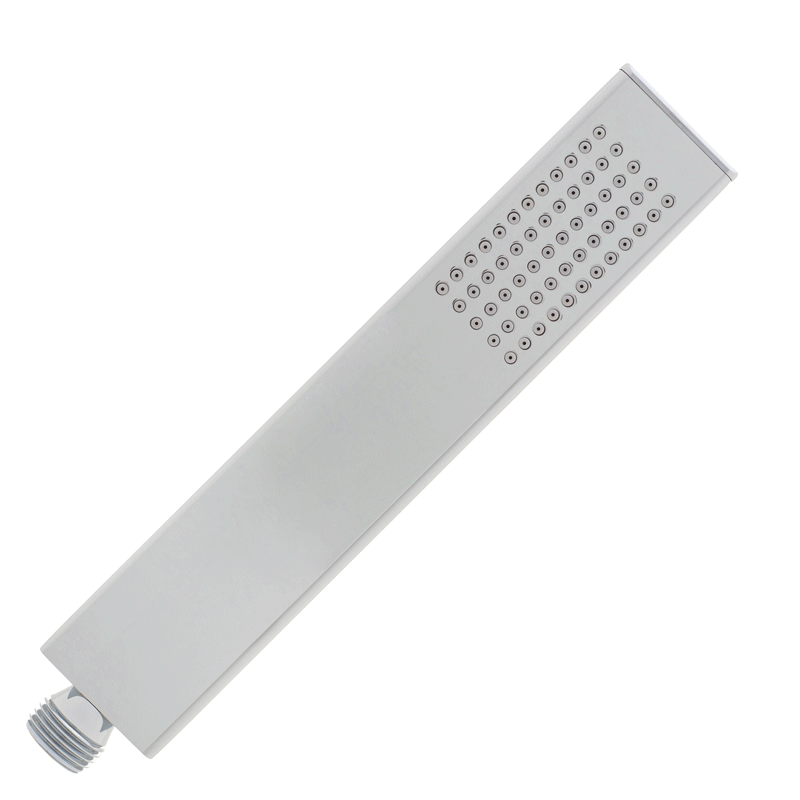 Block Square Hand Shower on Rail, Polished Chrome