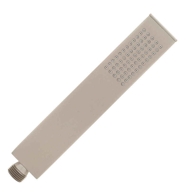 Block Square Hand Shower on Rail, Brushed Nickel