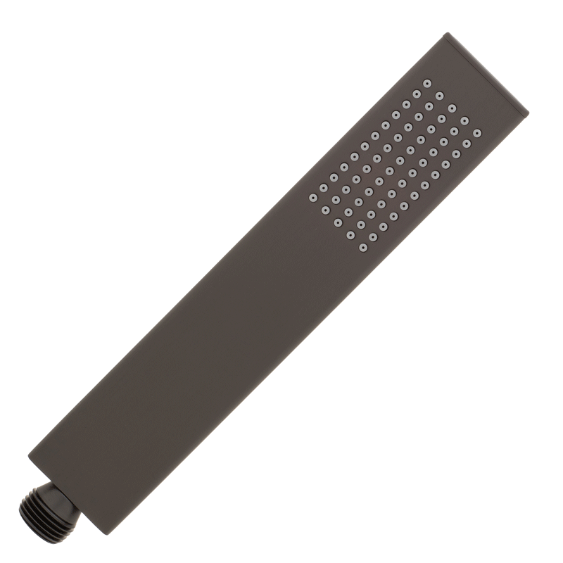Block Square Hand Shower on Rail, Brushed Gunmetal