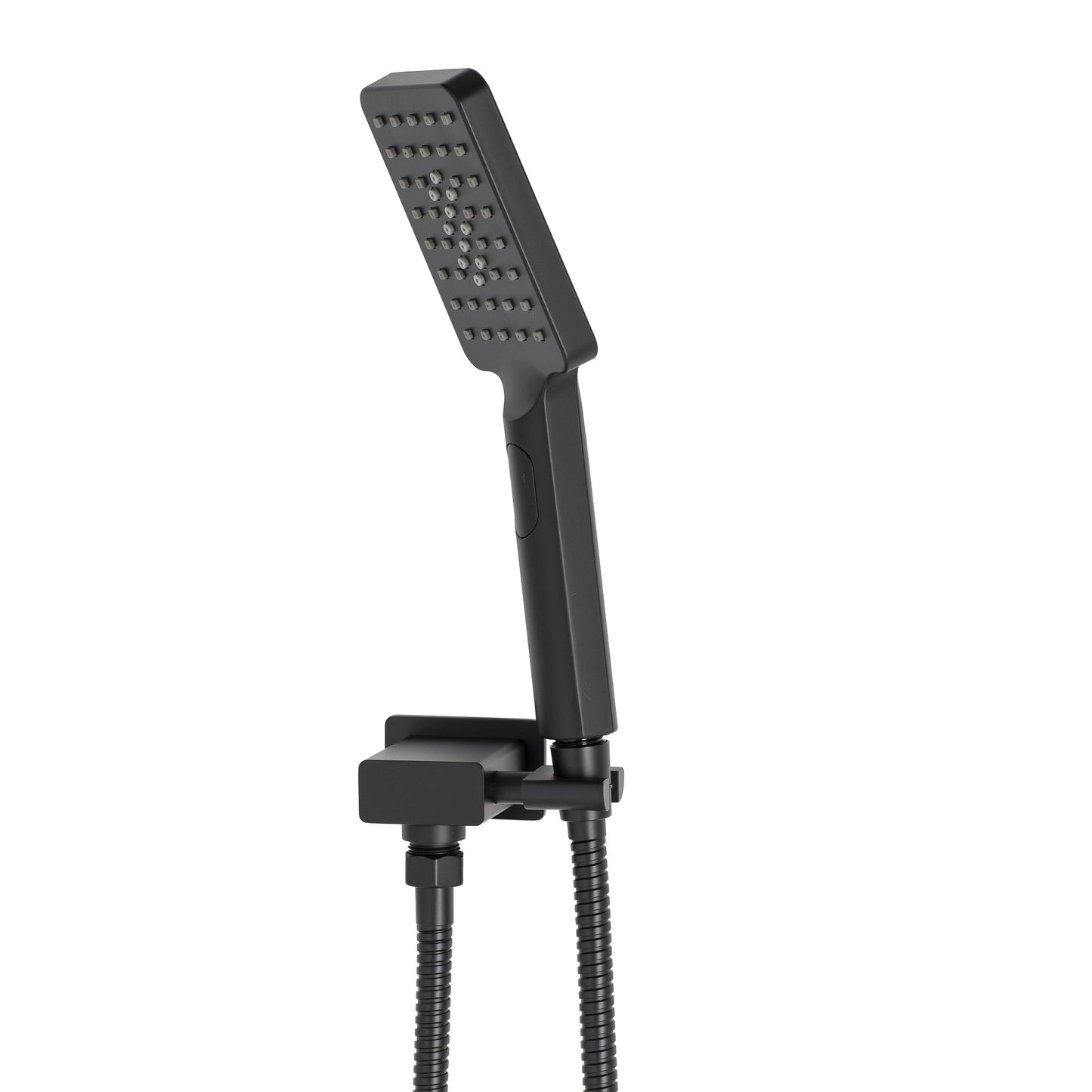 Retto Square 3-Function Hand Shower with Holder, Matte Black