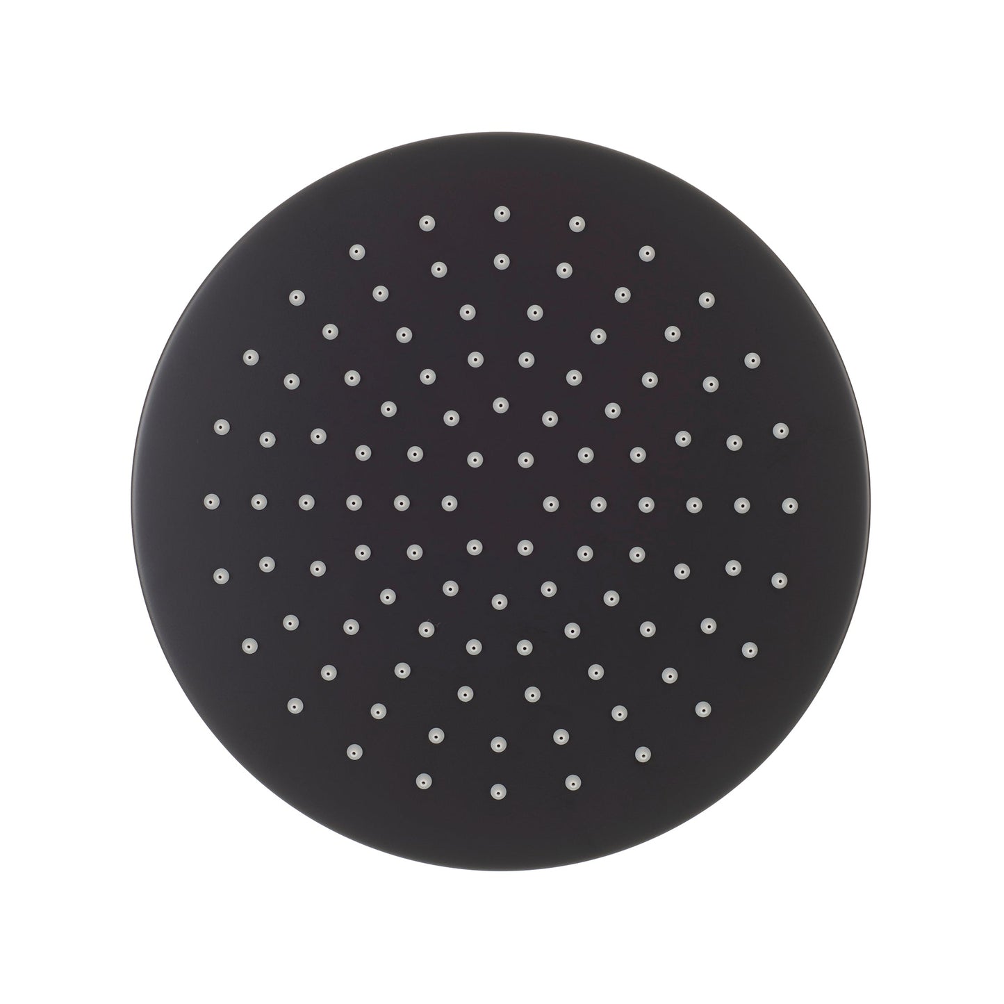 Round 250mm Stainless Steel Rain Shower Head, Matte Black