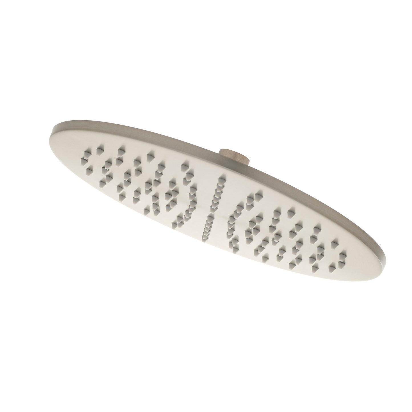 Round 250mm Stainless Steel Rain Shower Head, Brushed Nickel