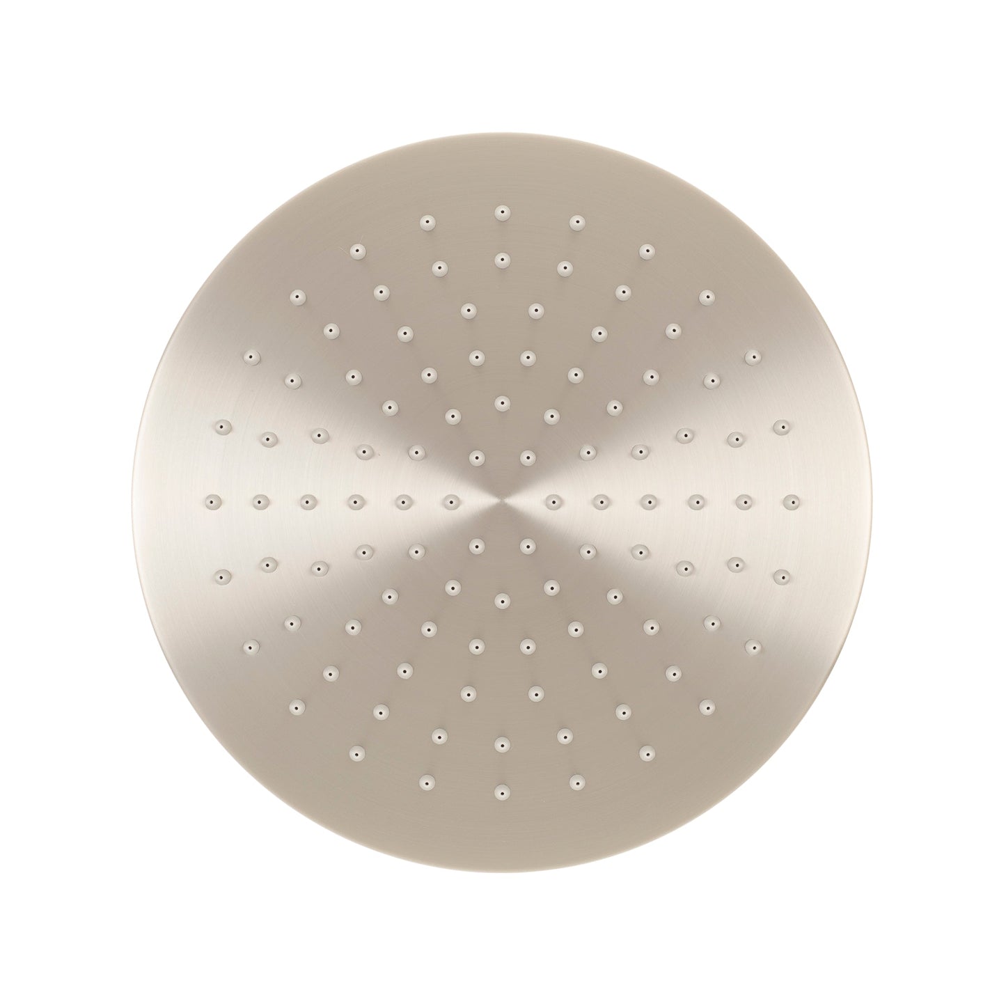 Round 250mm Stainless Steel Rain Shower Head, Brushed Nickel