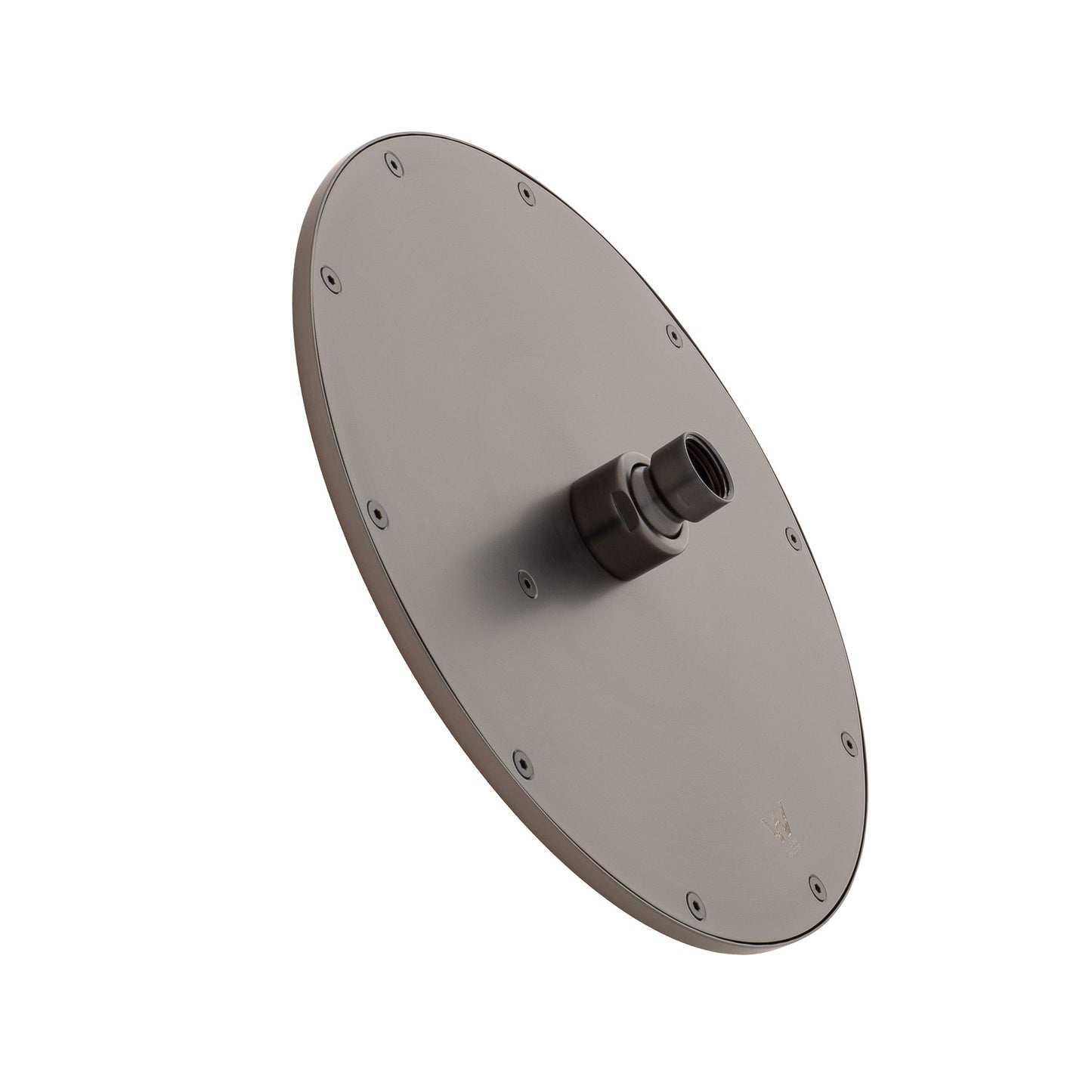 Round 250mm Stainless Steel Rain Shower Head, Brushed Gunmetal