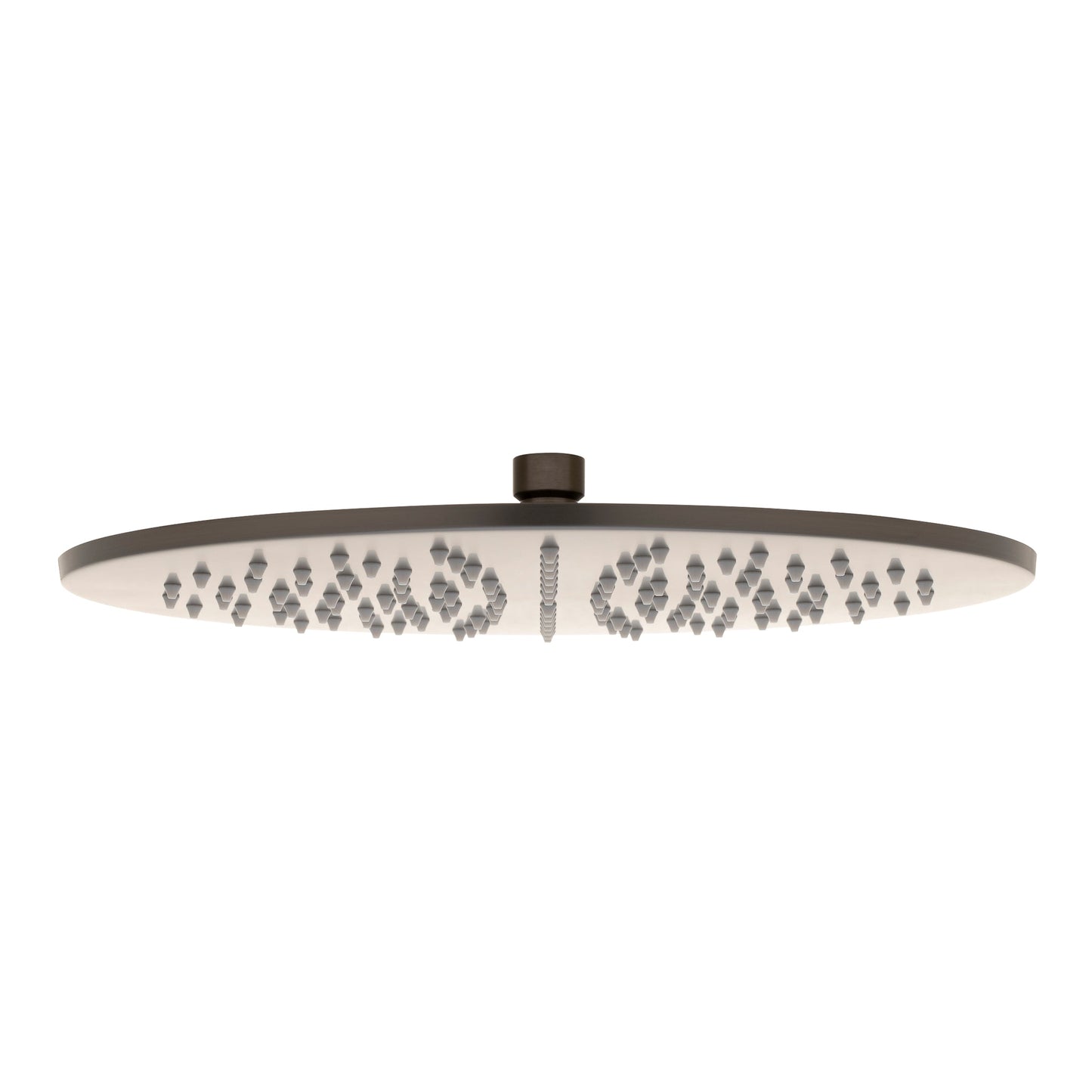 Round 300mm Stainless Steel Rain Shower Head, Brushed Gunmetal