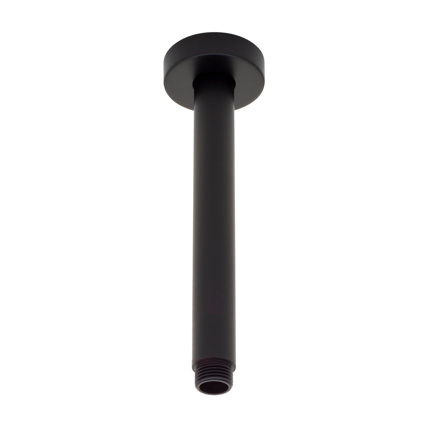 Round 200mm Shower Ceiling Dropper Arm, Matte Black