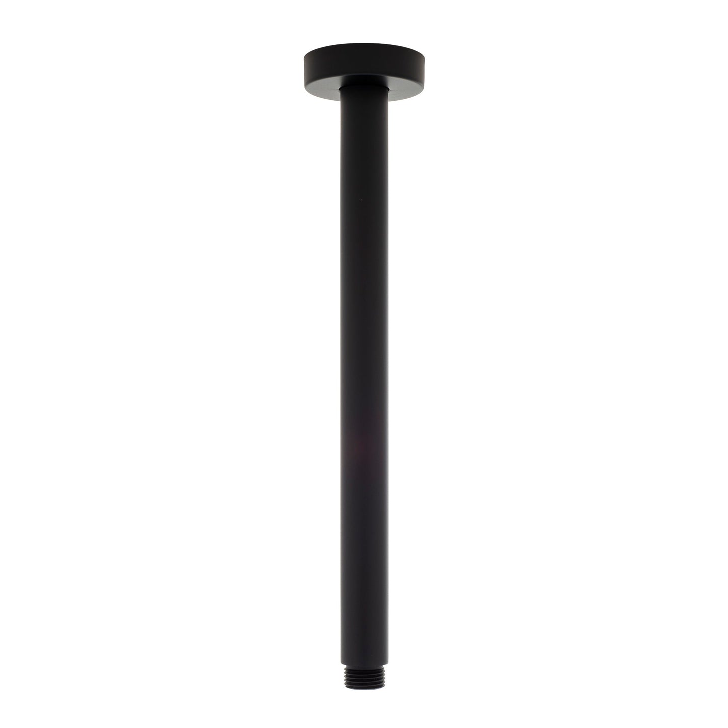Round 300mm Shower Ceiling Dropper Arm, Matte Black