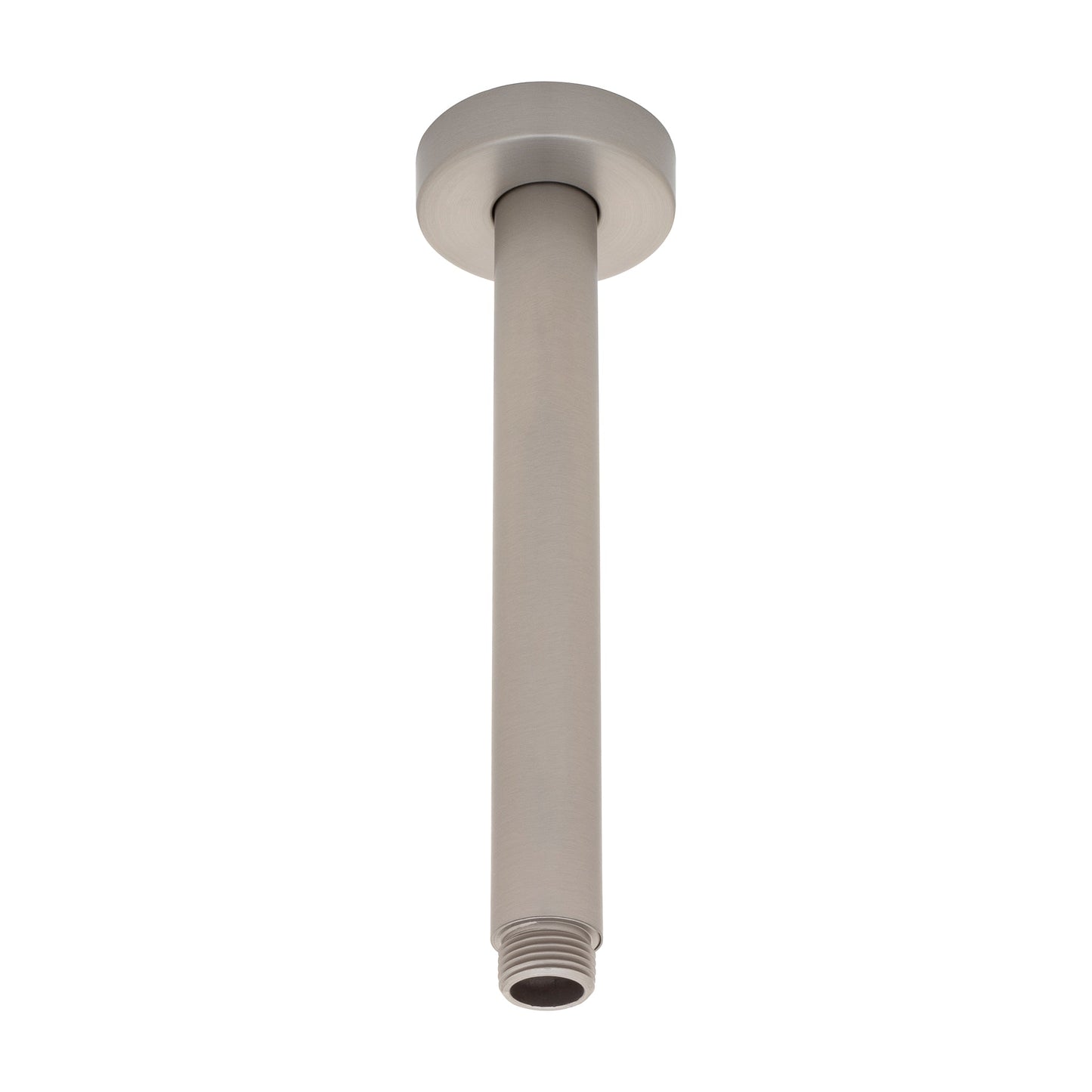 Round 200mm Shower Ceiling Dropper Arm, Brushed Nickel