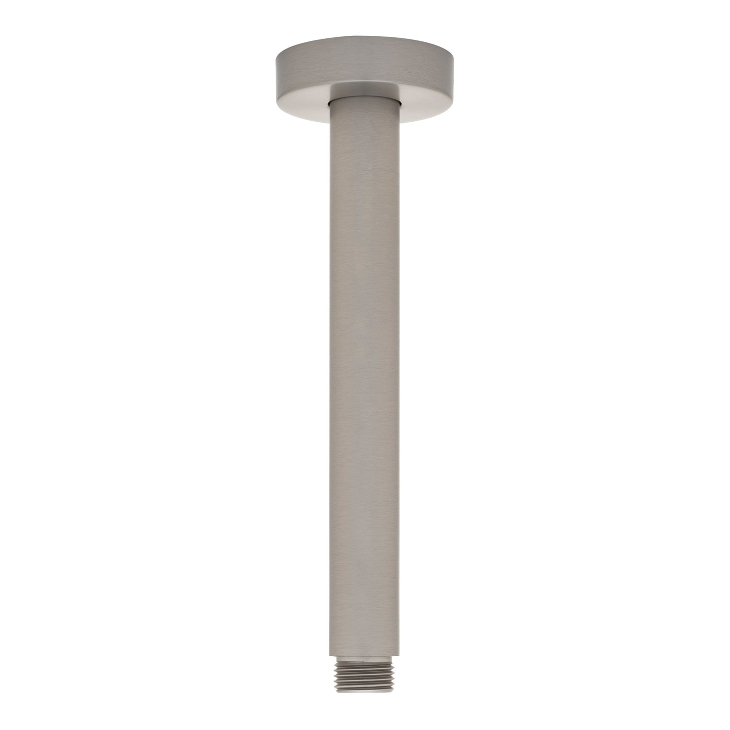 Round 200mm Shower Ceiling Dropper Arm, Brushed Nickel