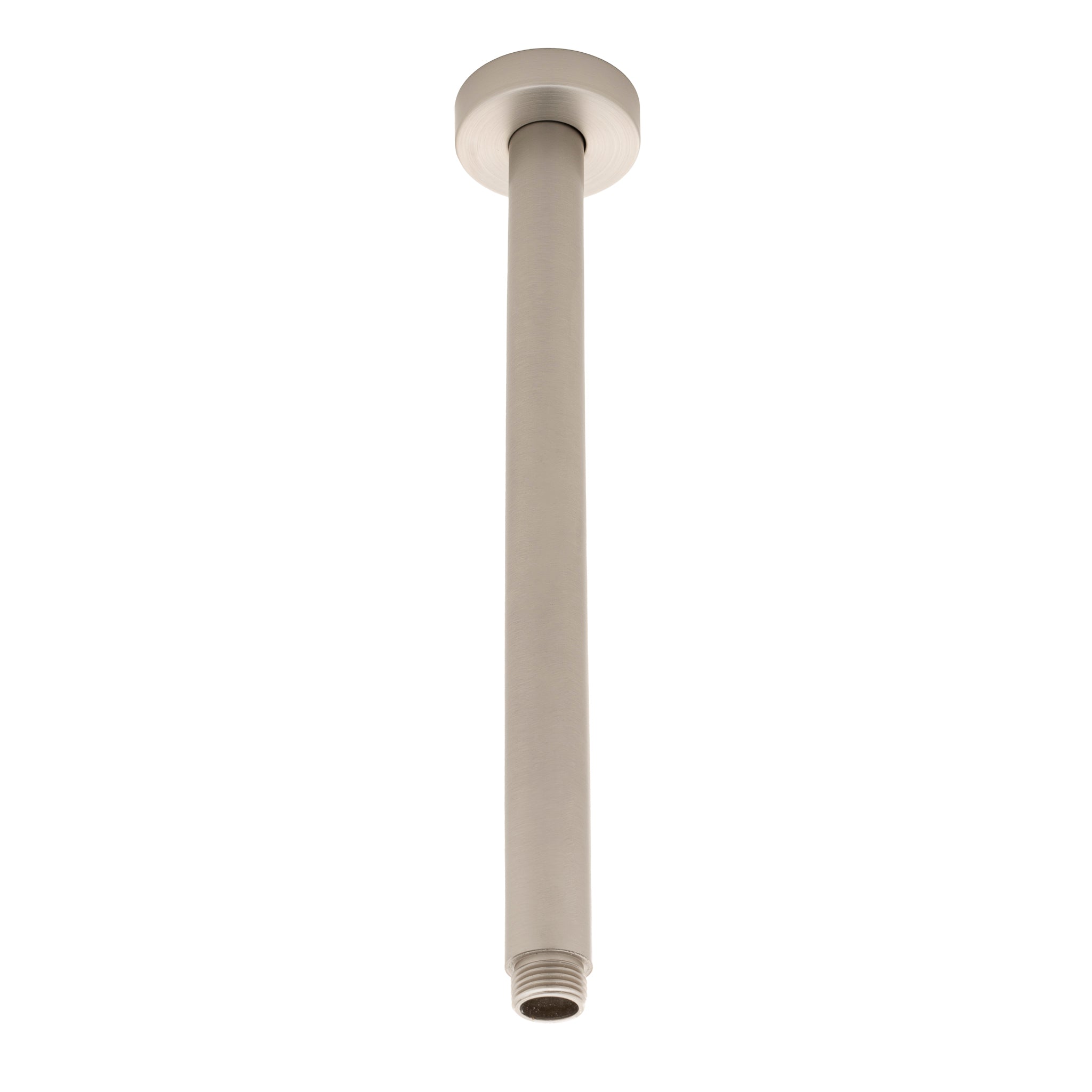 Round 300mm Shower Ceiling Dropper Arm, Brushed Nickel – Enflair