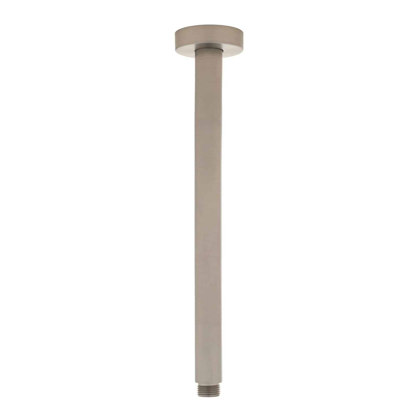 Round 300mm Shower Ceiling Dropper Arm, Brushed Nickel