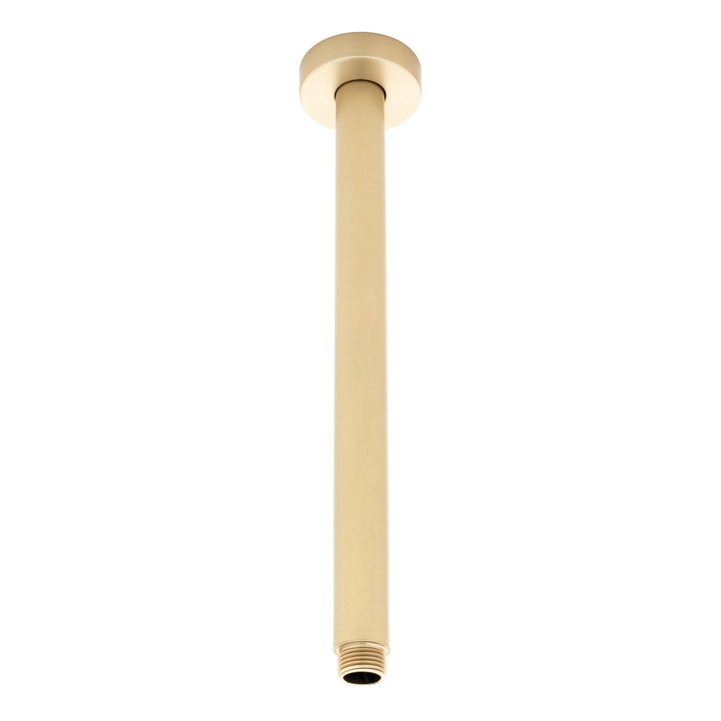 Round 300mm Shower Ceiling Dropper Arm, Brushed Brass (Gold)