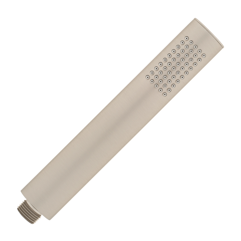 Tube Round Hand Shower on Rail, Brushed Nickel