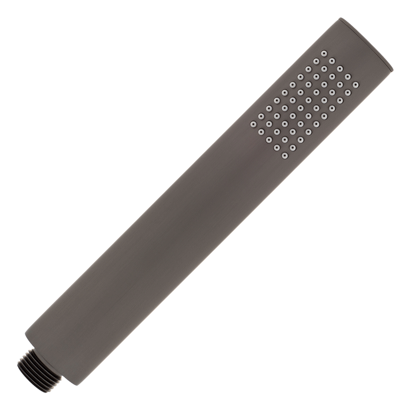 Tube Round Hand Shower with Holder, Brushed Gunmetal