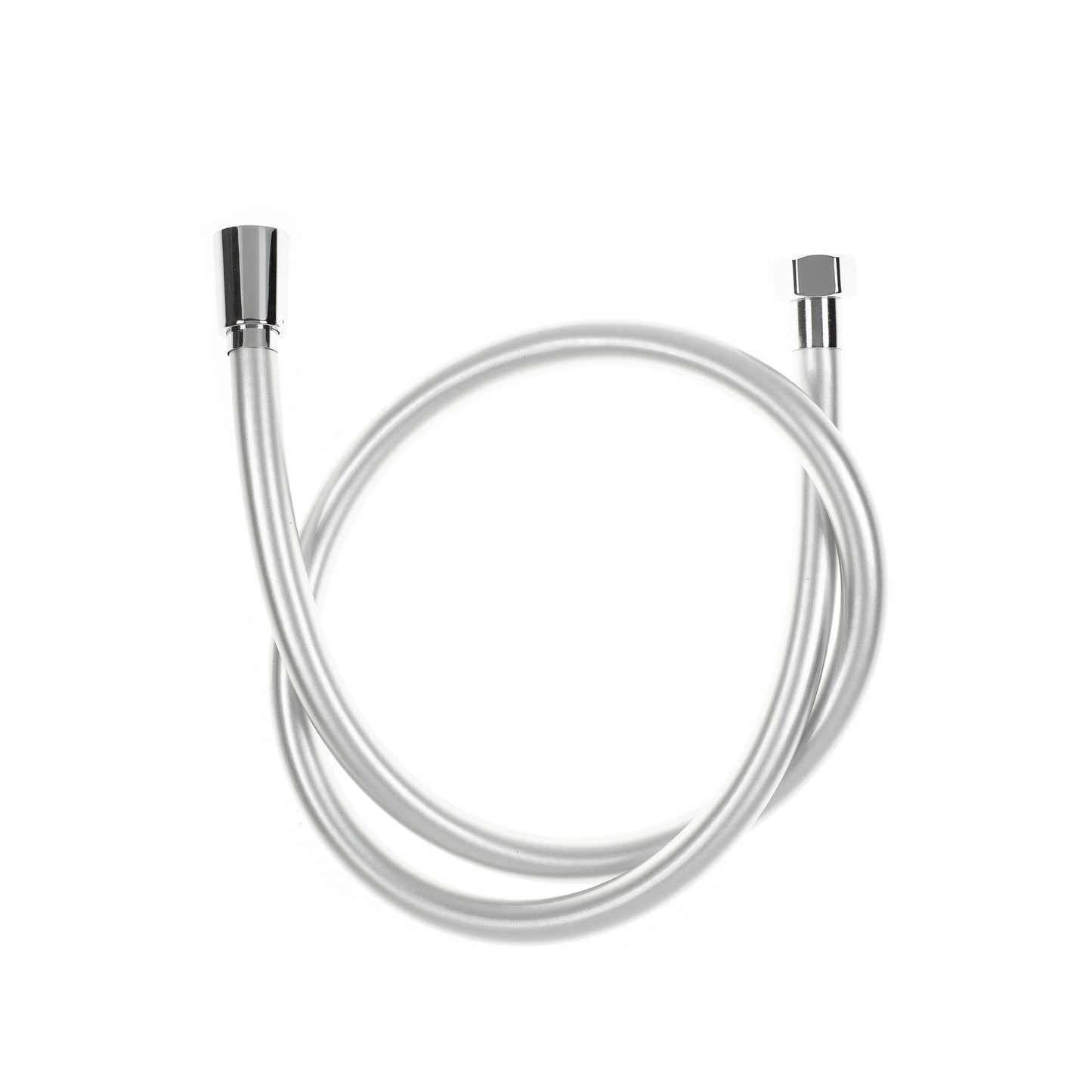 PVC Shower Hose - 1000mm, Silver / Polished Chrome