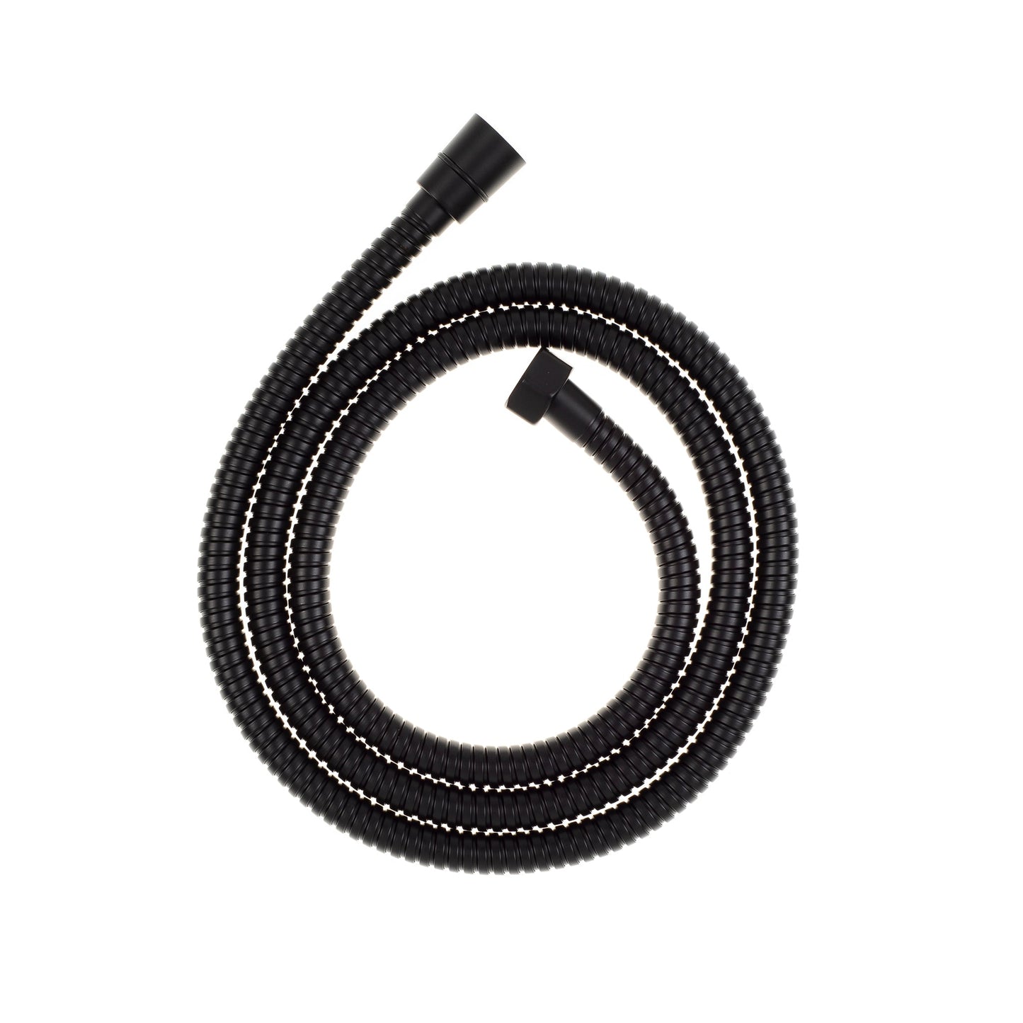 Tube Round Hand Shower on Rail, Matte Black