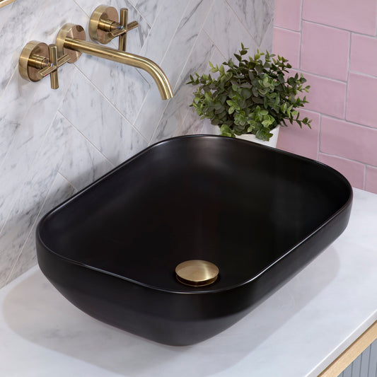 Julio Plus 504mm x 352mm Above-Counter Basin, Matte Black