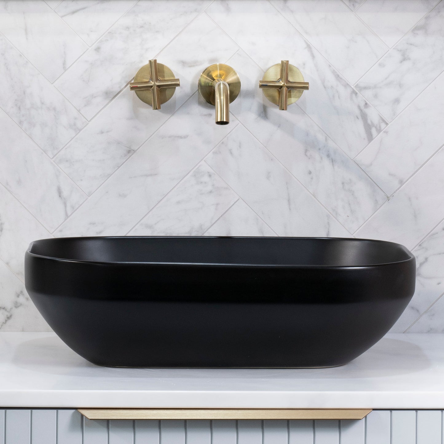 Julio Plus 504mm x 352mm Above-Counter Basin, Matte Black