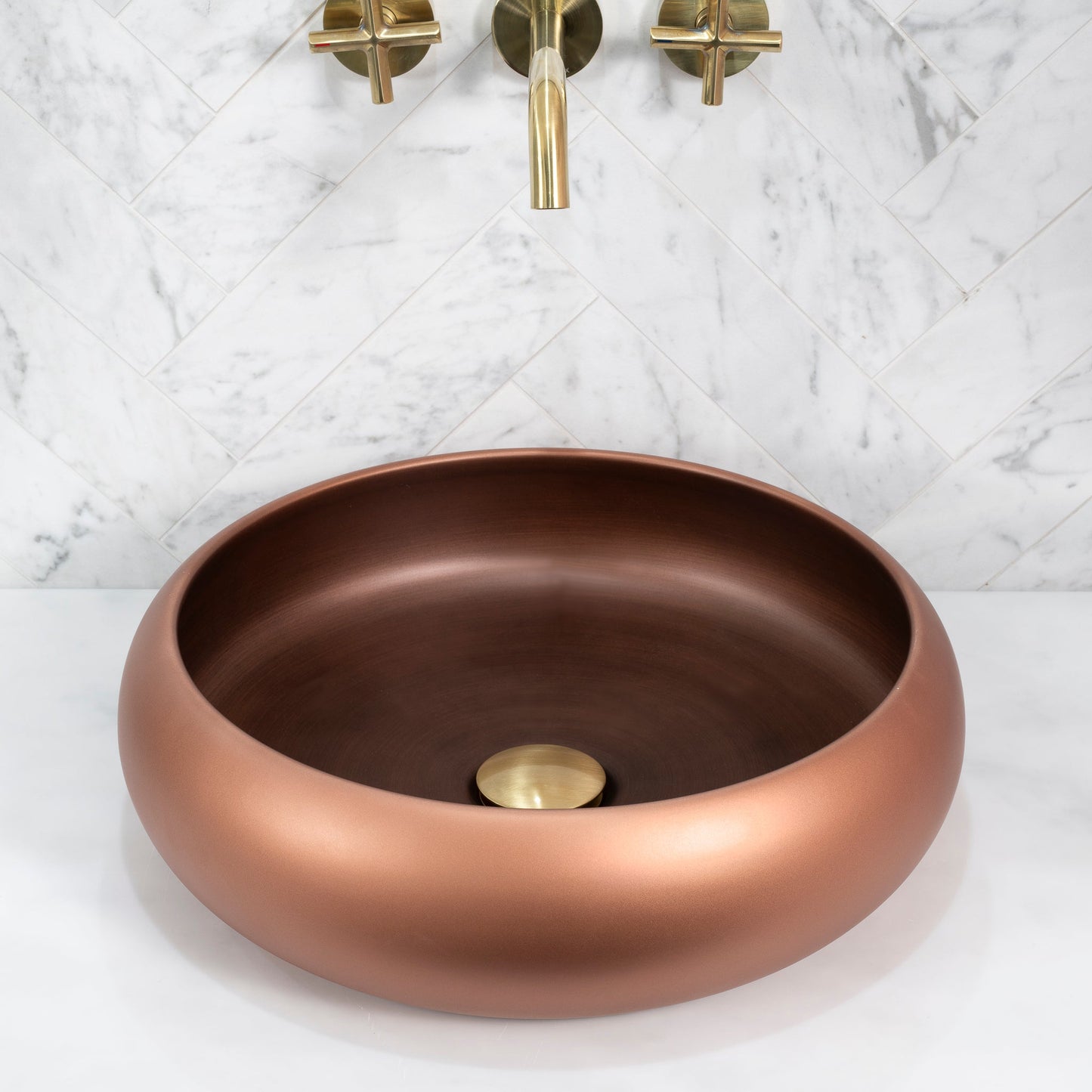 Disco Plus 415mm Above-Counter Basin, Matte Rossa