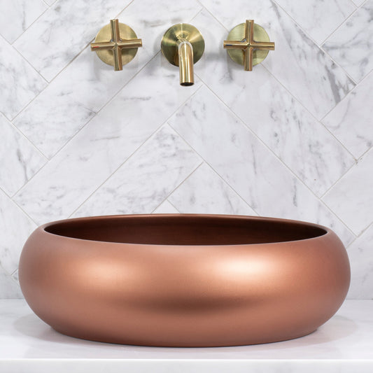 Disco Plus 415mm Above-Counter Basin, Matte Rossa