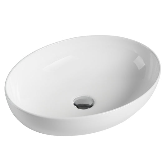 Ellipse 520mm x 395mm Above-Counter Basin, Gloss White