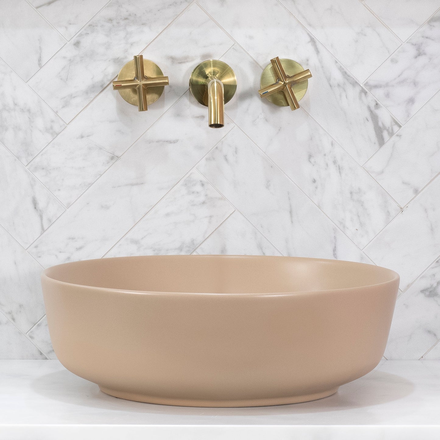 Dove 415mm Above-Counter Basin, Matte Cappucino