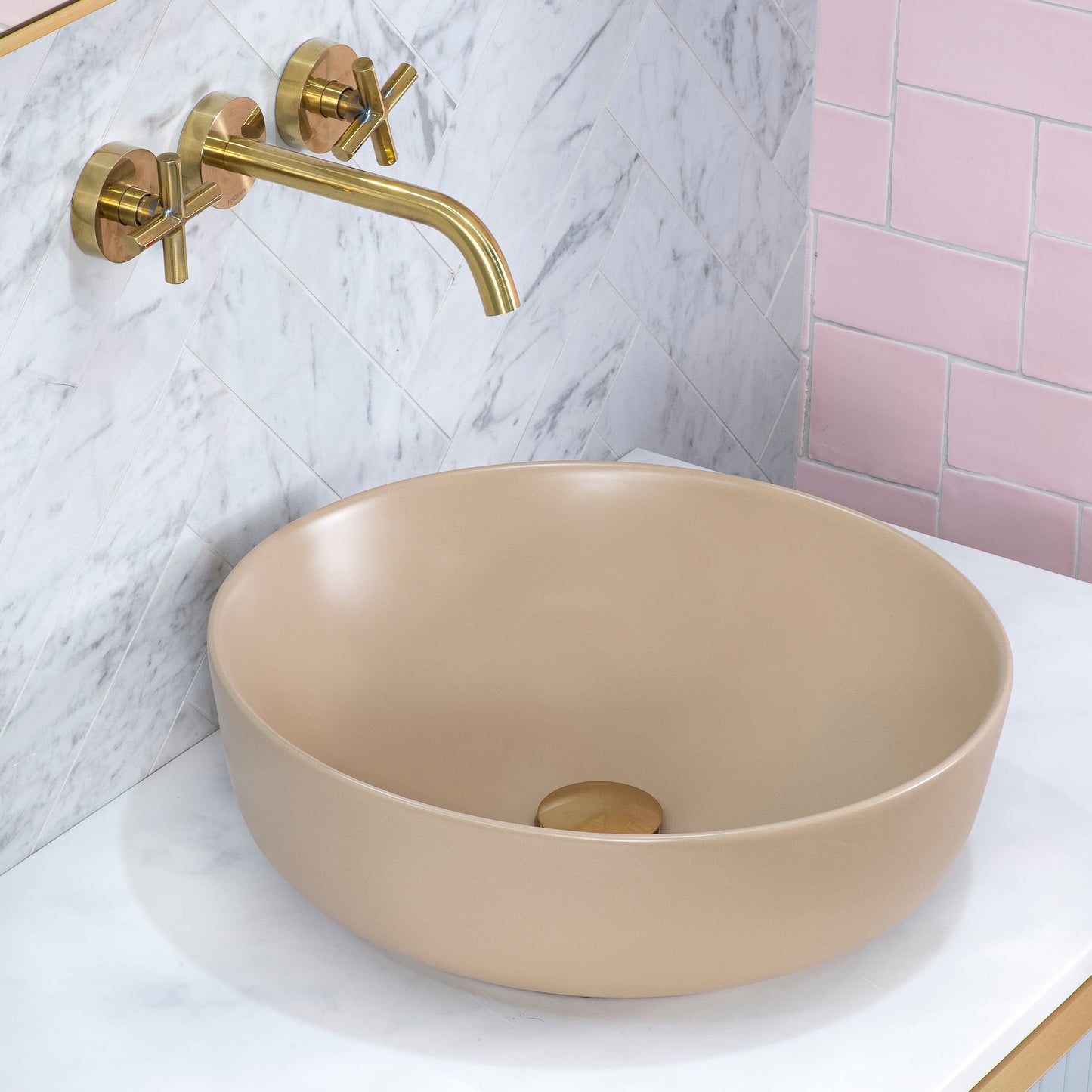 Dove 415mm Above-Counter Basin, Matte Cappucino