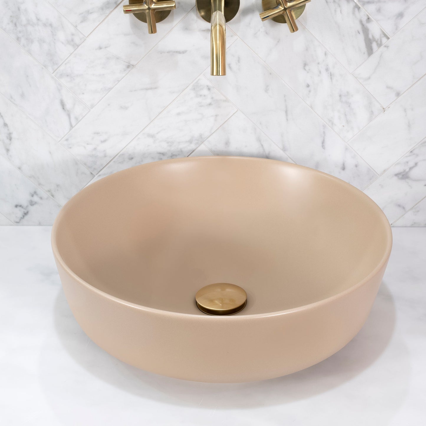 Dove 415mm Above-Counter Basin, Matte Cappucino