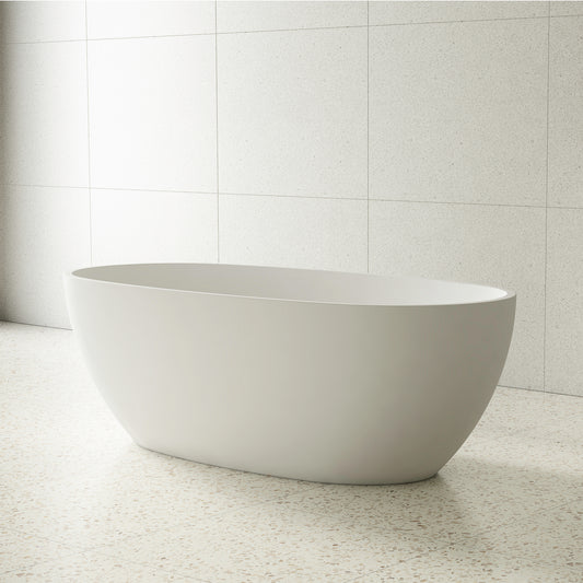 Byron Egg 1400mm Oval Freestanding Bath | Gloss White |