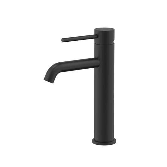 Profile III Mid-Height Basin Mixer, Chrome Plated Matte Black