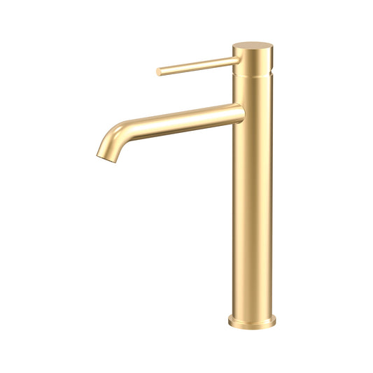 Profile III Tall Basin Mixer, PVD Brushed Brass Gold