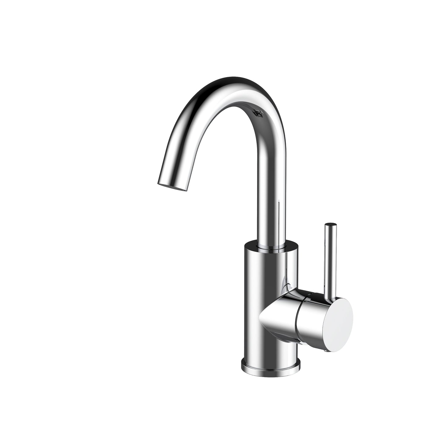 Profile III Swiveling Gooseneck Basin Mixer, Polished Chrome