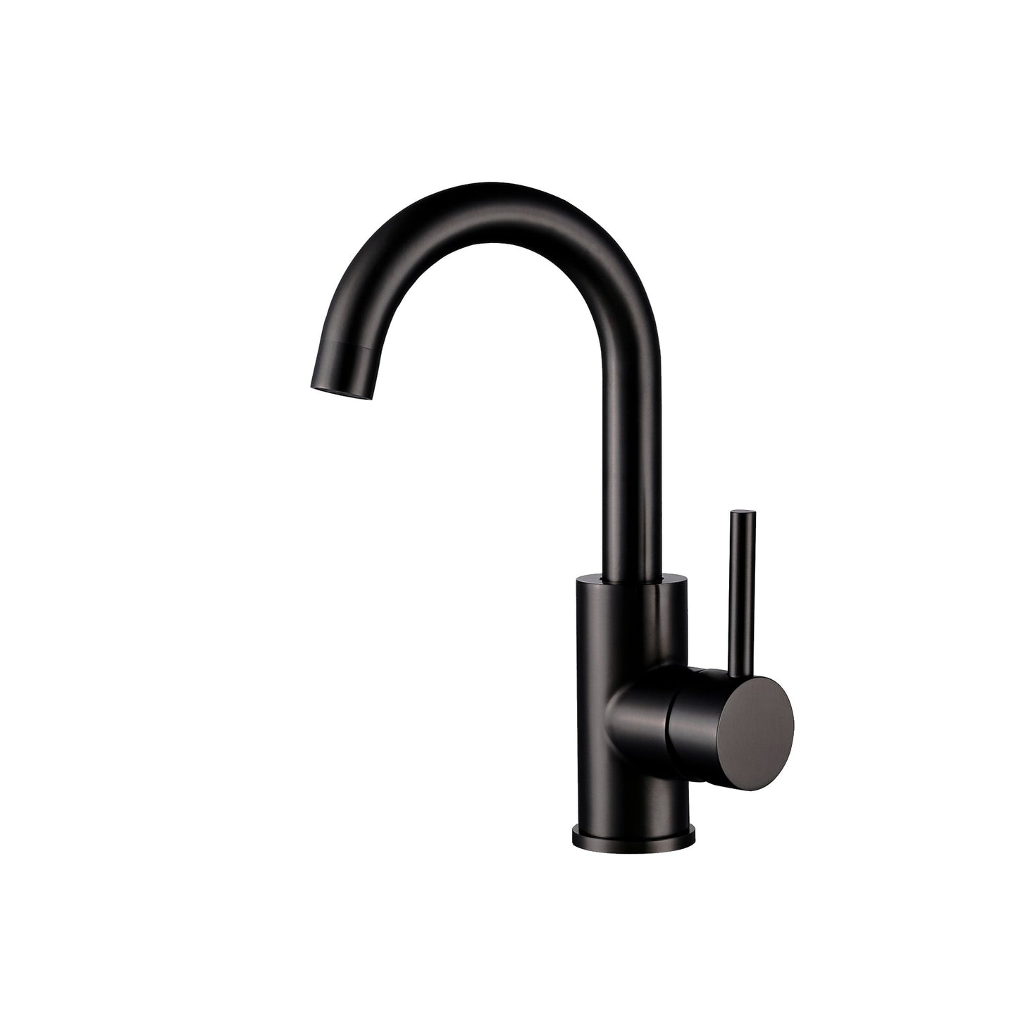 Profile III Swiveling Gooseneck Basin Mixer, PVD Brushed Gunmetal