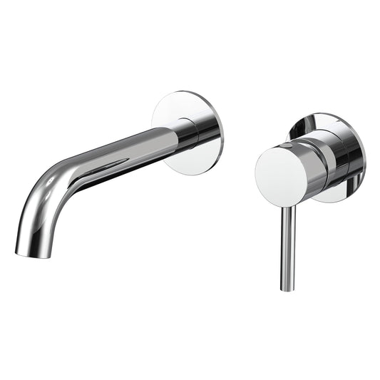 Profile III 180mm Basin/ Bath Wall Mixer Set, Polished Chrome