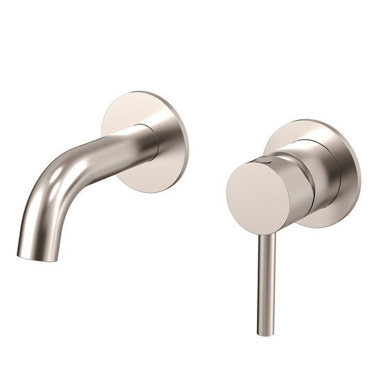 Profile III 110mm Basin/ Bath Wall Mixer Set, Brushed SS Nickel