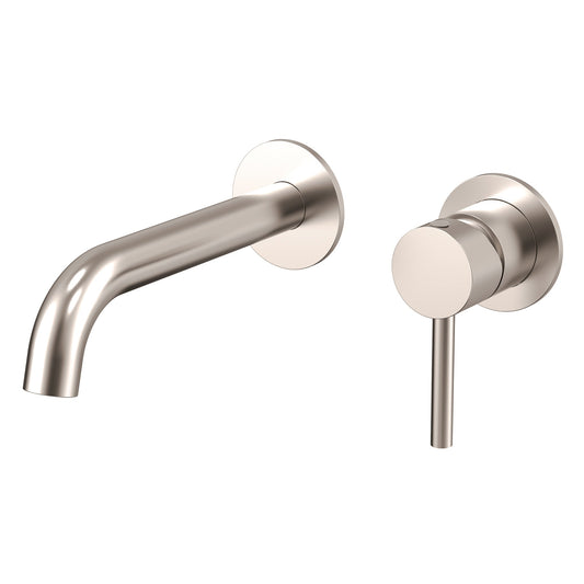 Profile III 180mm Basin/ Bath Wall Mixer Set, Brushed SS Nickel