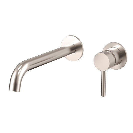 Profile III 220mm Basin/ Bath Wall Mixer Set, Brushed SS Nickel