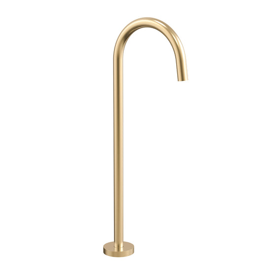 Profile III Floor Mounted Basin/ Bath Spout, Glazed PVD Brushed Brass Gold