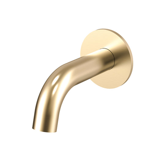 Profile III 110mm Basin/ Bath Wall Spout, PVD Brushed Brass Gold