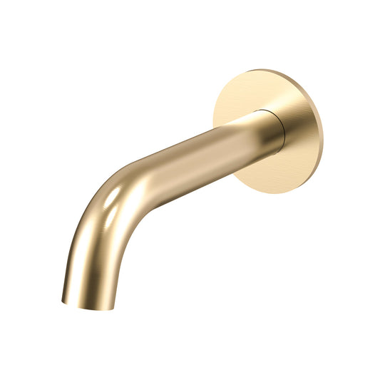 Profile III 150mm Basin/ Bath Wall Spout, PVD Brushed Brass Gold